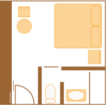 Standard double room　layout 