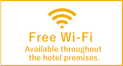 Free Wi-Fi　Available throughout the hotel premises.